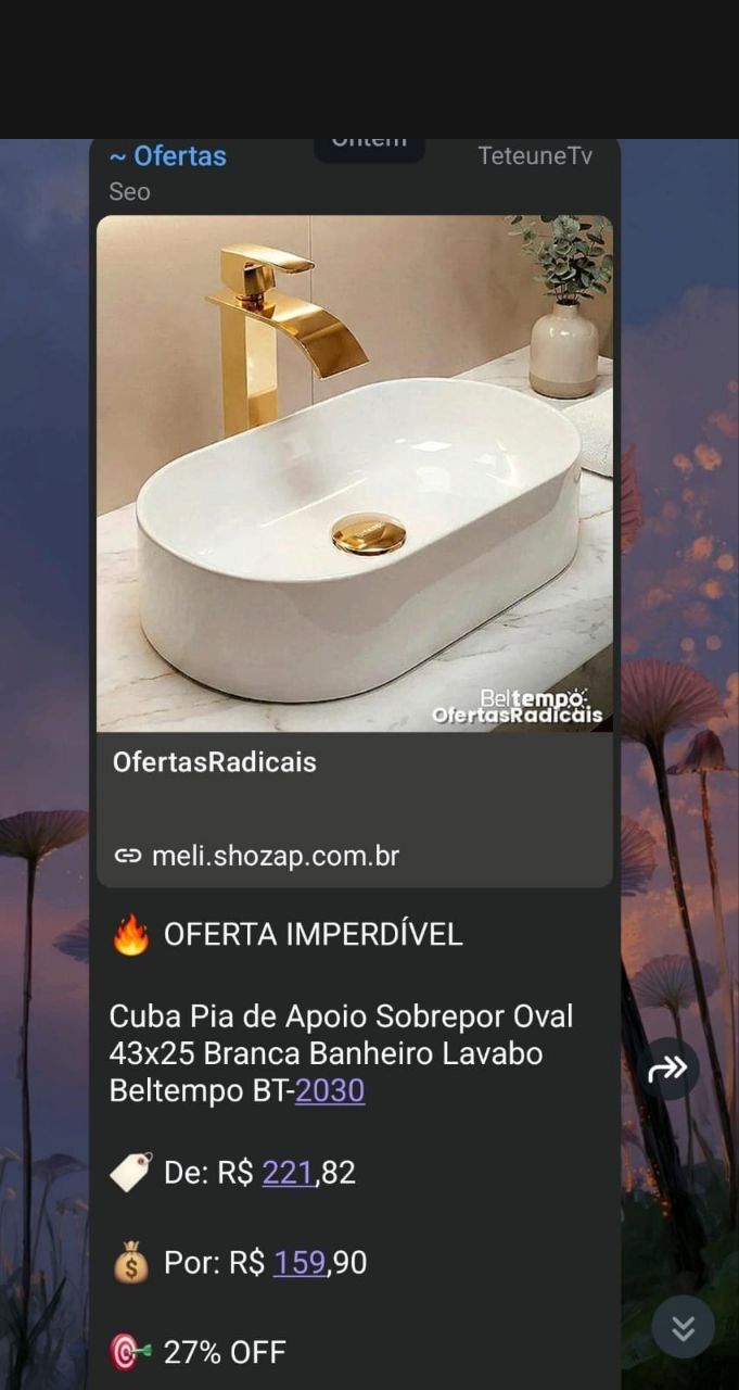 Oferta de cuba de banheiro no grupo