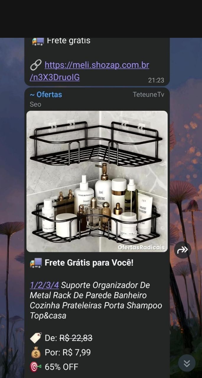 Oferta de suporte organizador com 65% de desconto