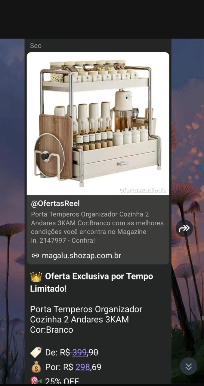 Oferta de porta-temperos para cozinha no grupo